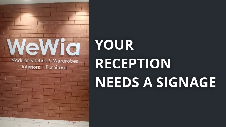 Reception signage
