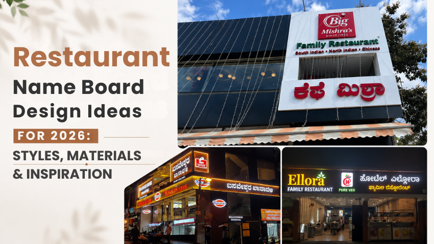 Restaurant Name Board Design Ideas for 2026: Styles, Materials & Inspiration