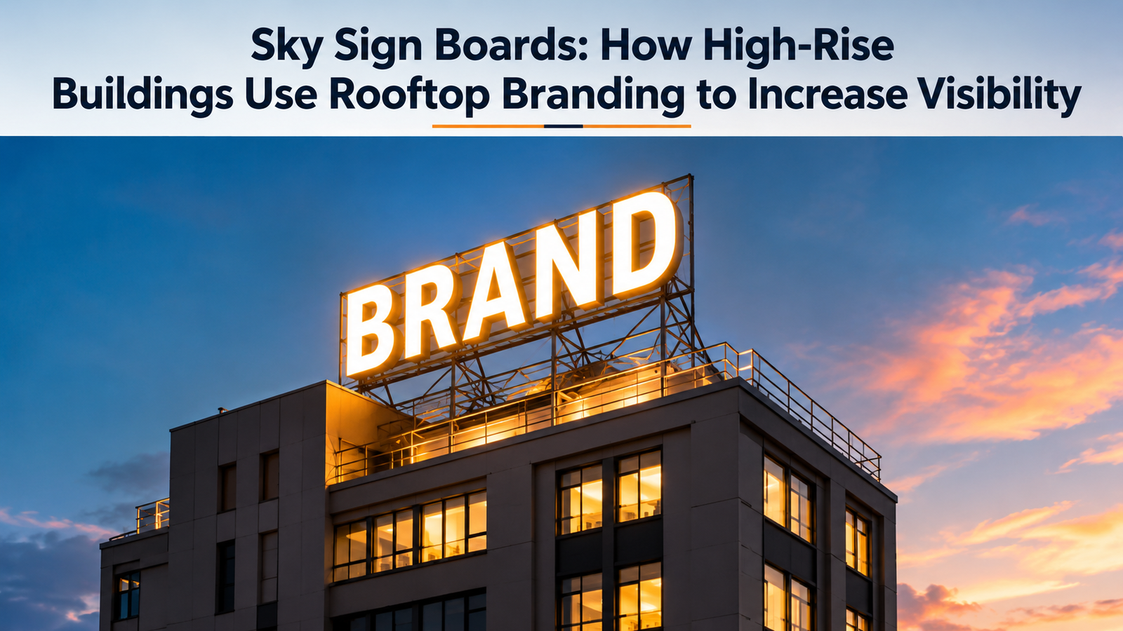 Sky Sign Boards: How High-Rise Buildings Use Rooftop Branding to Increase Visibility 