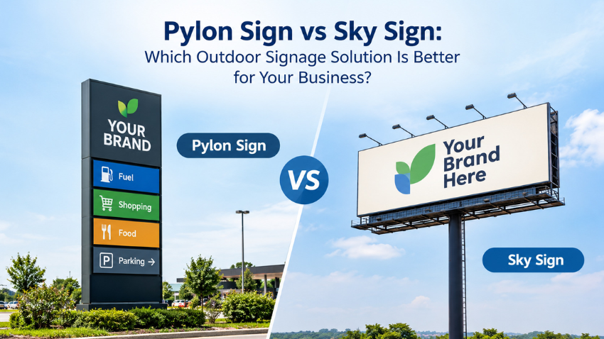 Pylon Sign vs Sky Sign: Which Outdoor Signage Solution Is Better for Your Business?